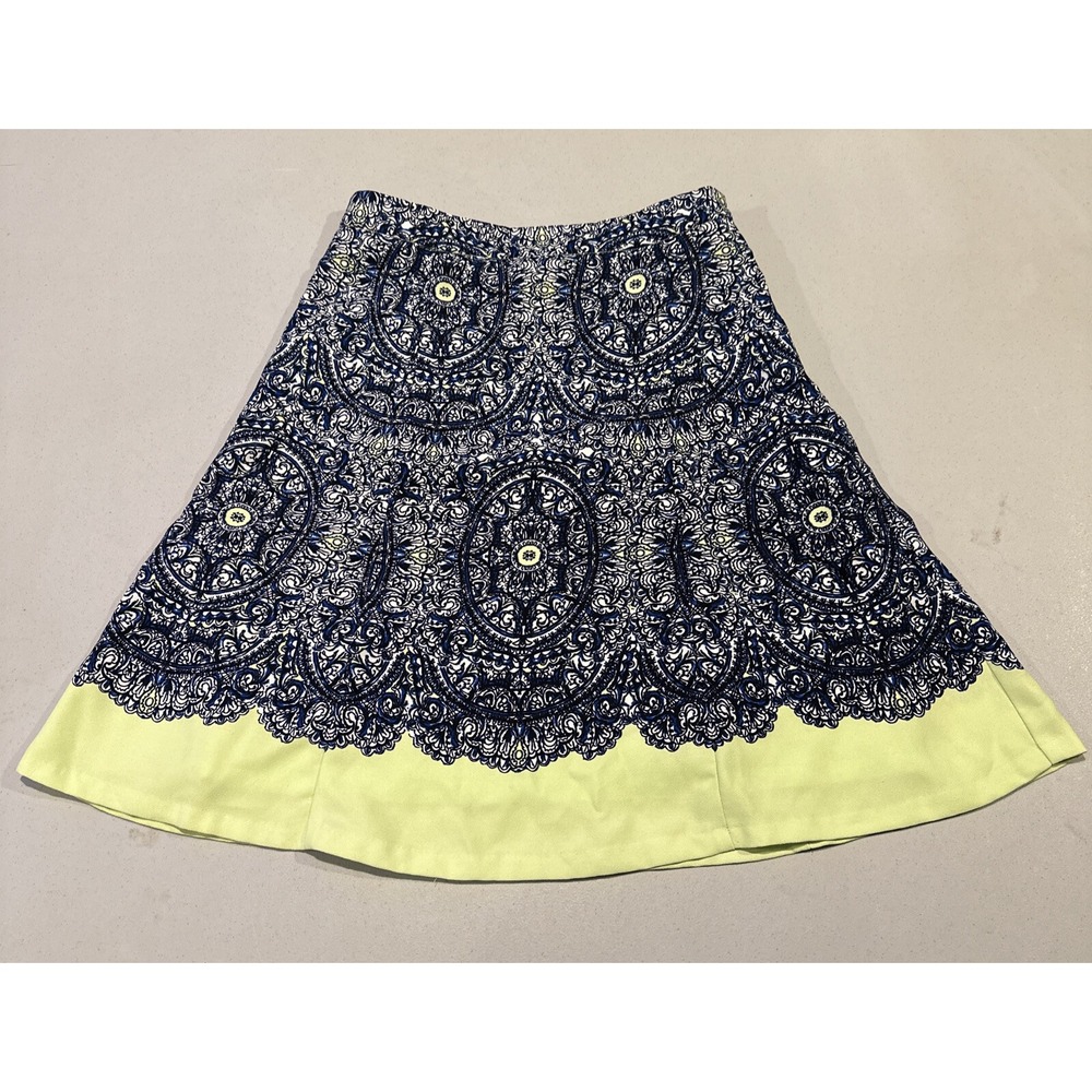THE LIMITED Women's (Size PXS)‎ Fit & Flare Skirt Geo Pattern Lined Side Zip